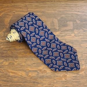 Tommy Hilfiger Paisley Blue and Gold Tie